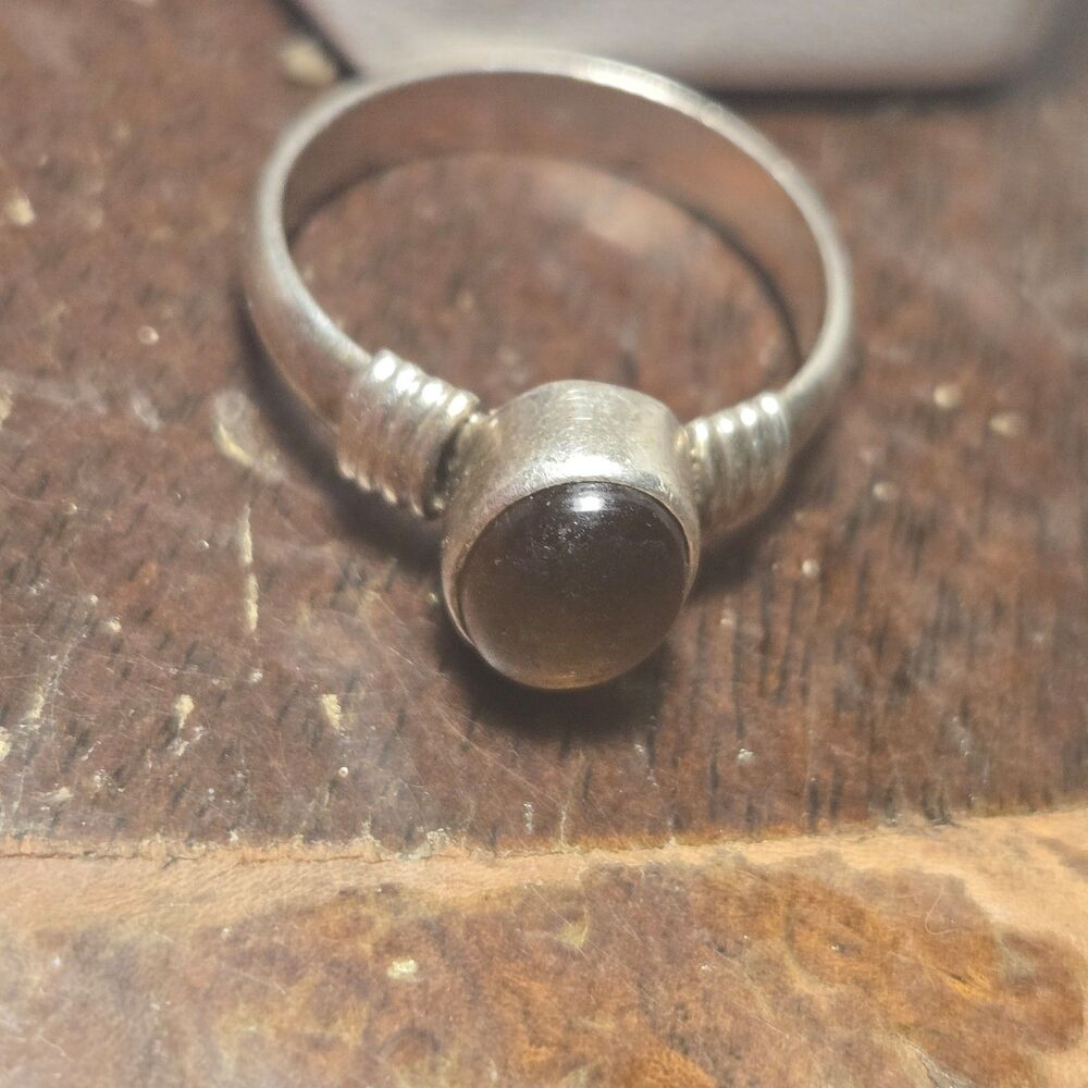 Reddish stone Vintage Sterling Silver Ring Sz 6 - Picture 4 of 6